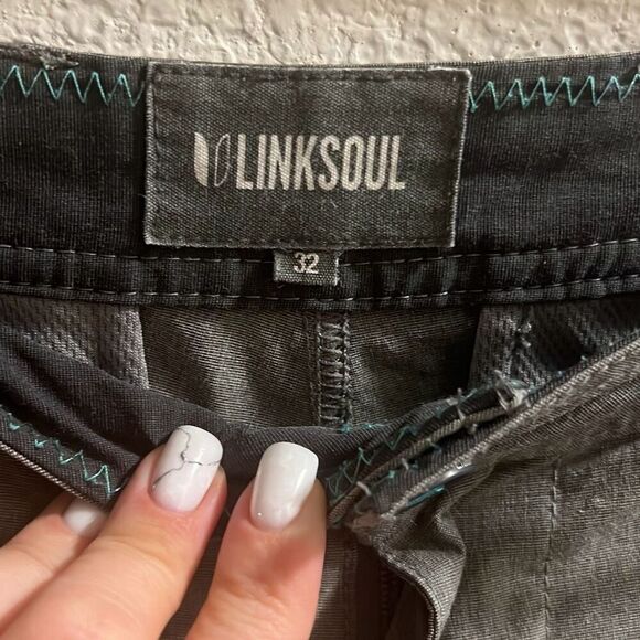 ✨Linksoul Boardwalker Green/Grey Sz 32 Shorts✨ - Picture 8 of 9